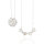 Collier 925/-Silber rhodiniert Perlmutt/Zirkonia Kleeblatt/Herzen,40+5cm