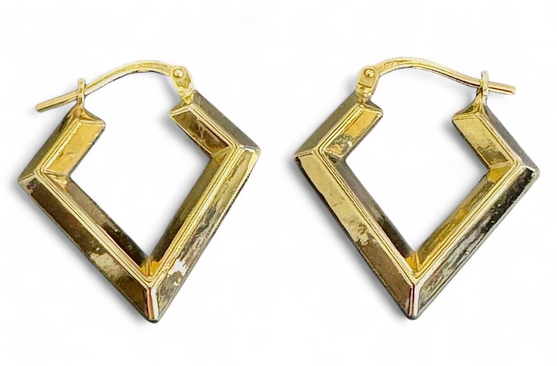 Dreiecks Creolen 375/- Gelbgold 22 x 20 mm