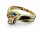 Goldring 585/- Gelbgold mit Rubin / Saphir / Smaragd / Diamant Gr.54