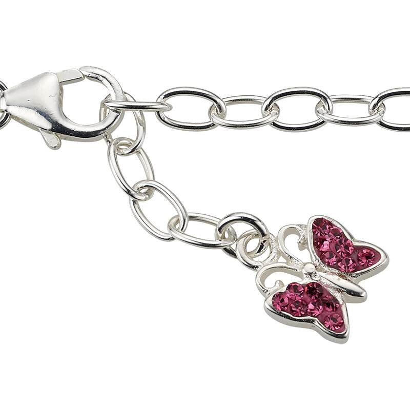 Fußkette mit Schmetterling 925/-Silber 25 cm