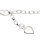 Fußkette mit Herz Anhänger 925/-Silber 25 cm