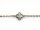 Armband 585/- Geldgold mit Perlmuttblumen 19 cm