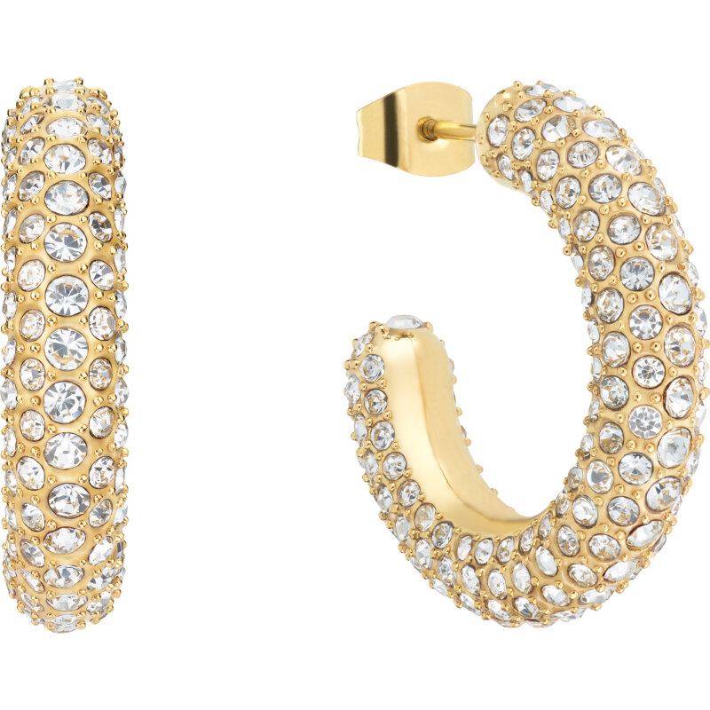BERING Ohrschmuck Edelstahl gold glänzend mit Kristallbesatz 739-27-05