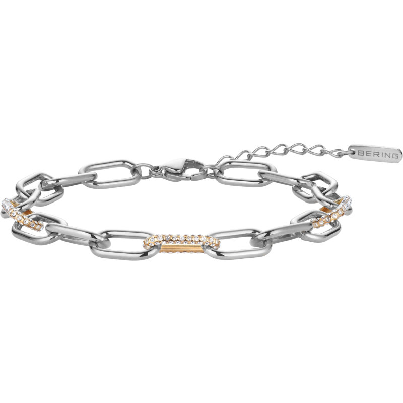 BERING Armband Edelstahl bicolor mit Kristallen 655-127-180