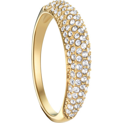 BERING Edelstahlring glänzend gold mit Zirkonia...
