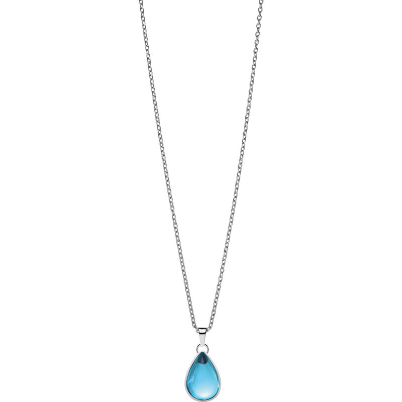 BERING Kette mit Anhänger Edelstahl mit Kristall blau 440-18-450