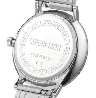Coeur de Lion Armbanduhr Rund Perlmutt Milanaise Edelstsahl silber