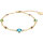 BERING Armband IP gold glänzend 652-27-180 mit farbigen Kristallen
