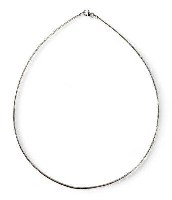 Omega Halsreif 925/- Sterlingsilber rhodiniert 45 cm 1,5 mm