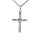 Kettenanhänger Kreuz Sterlingsilber 925/- rhodiniert 14 x 22 mm