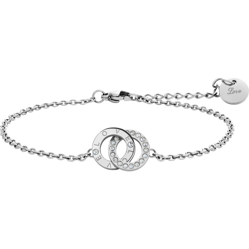 BERING Armband Edelstahl mit Kristallen 654-17-180 blau