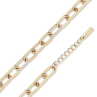 BERING Armband Edelstahl IP-GOLD mit Kristallen 655-27-180