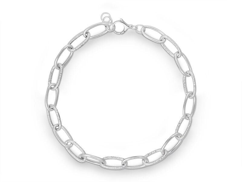 Quinn 925/- Silber Halskette oval 0273894 45  x 1,4 cm