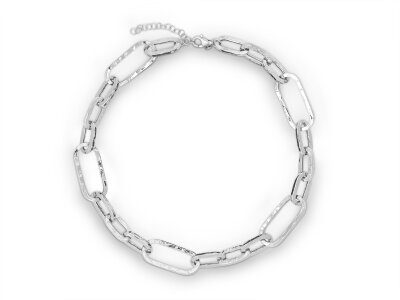 Quinn 925/- Silber Halskette oval Hammerschlag 47 cm