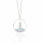 Kette mit Anhänger 925/-Silber rhodiniert Leuchtturm, 28 mm, blaue Zirkonia 45 cm