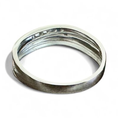Silberring 925/- rhodiniert Zirkonia...
