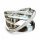 Silberring 925/- rhodiniert Zirkonia / weiße Emaille Gr. 58