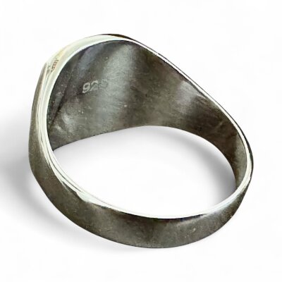 Siegelring / Gravurring 925/- Silber rhodiniert Gr. 64