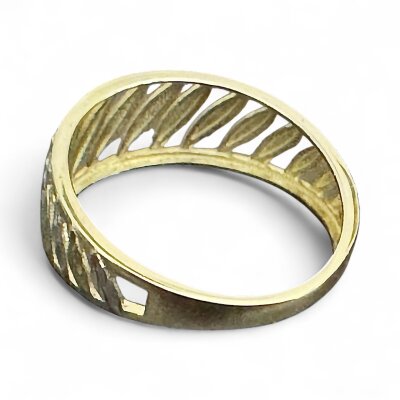Damenring 333/- bicolor mit Diamantierung Gr. 55
