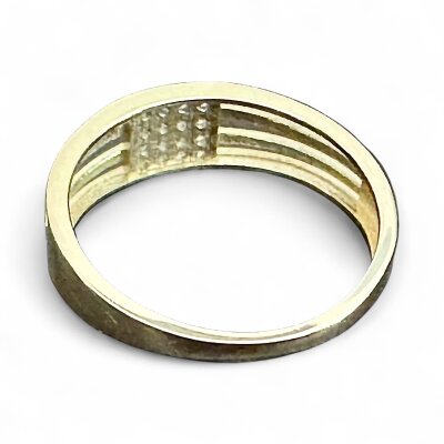 Damenring 333/- Gelbgold  mit Zirkonia Pavé...