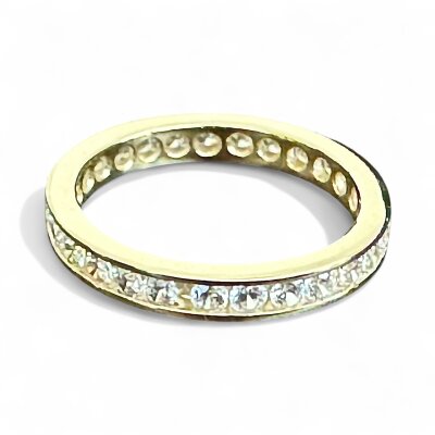 Memoire Damenring 333/- Gelbgold  mit Zirkonia Gr. 57