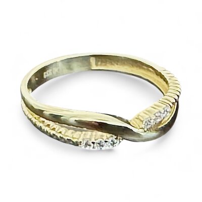 Damenring 333/- Gelbgold  mit Zirkonia Gr. 50