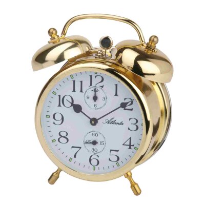 Atlanta Doppelglockenwecker mechanisch 1058-9 goldfarben