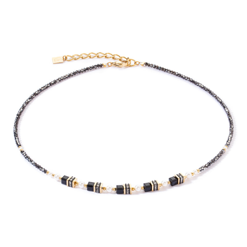 Coeur de Lion Halskette Sparkling Princess gold-schwarz 4567101300