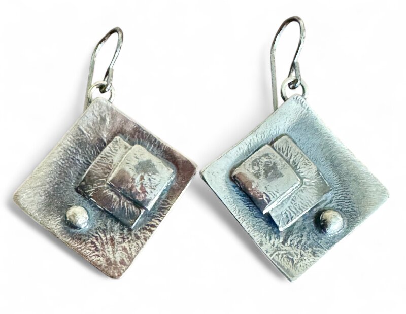 Bügelohrhänger 925/- Silber 25 x 25 mm ohne Bügel "Landhausstil"