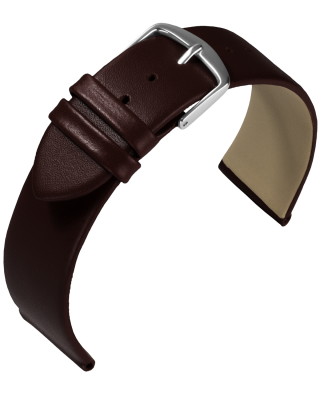 Uhrenlederarmband Dolly dunkelbraun 10 mm Extra Lang