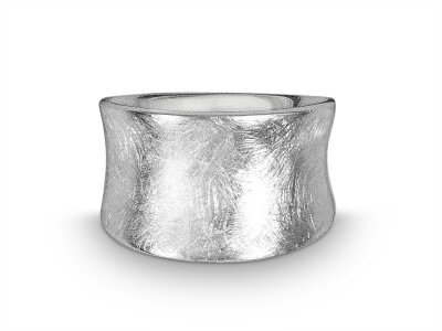 Quinn Silberring 925/-  kratzmatt Gr. 56 15 mm breit