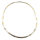 Titancollier Bicolor IP roségold 47 cm + 3 cm Zirkoniasteine 5 mm breit