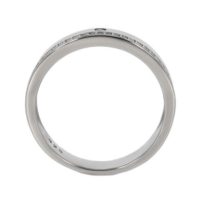 Silberring 925/- rhodiniert mit Zirkonia 4 mm breit Gr.52