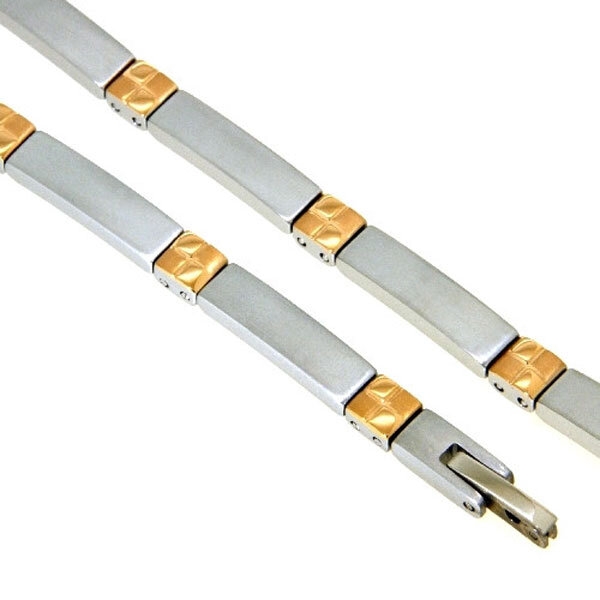 Titanarmband bicolor rosé 19 cm 5 mm breit