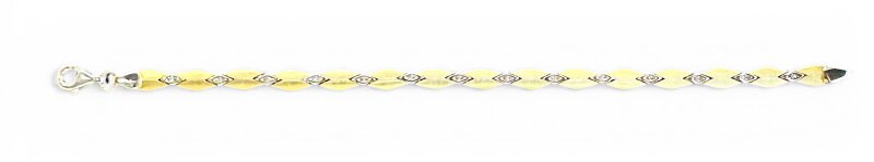 Fantasiearmband 925/-Silber rhodiniert/ vergoldet Zirkonia 19 cm