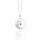 Halskette 925/-Silber rhodiniert Welle mit blauen Opal 24,5 mm 45cm