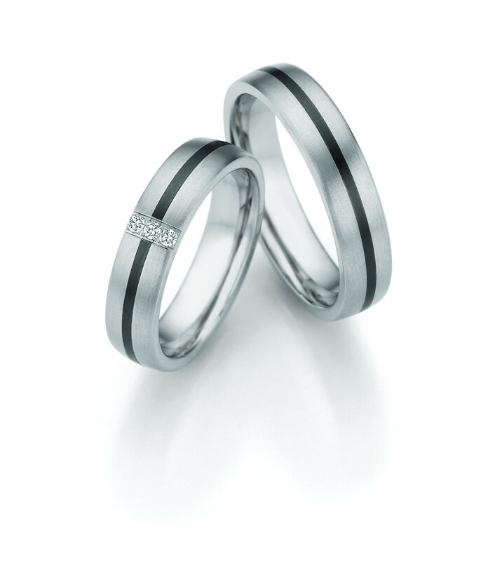 Collection Ruesch Trauringe White Style Titan Zirconium