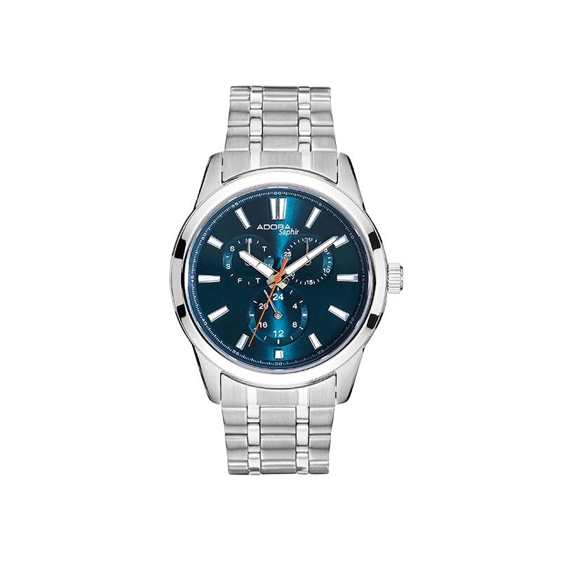 Adora Saphir Armbanduhr AS4866 petrolfarbenes Zifferblatt Multifunktion