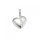 Kettenanhänger Herz mit Zirkonia Sterlingsilber 925/- 8,5 x 15 mm