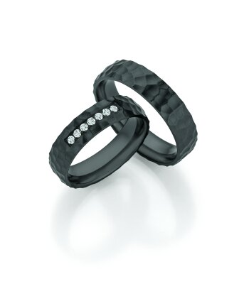 Collection Ruesch Trauringe Black & Diamonds 14/30030...
