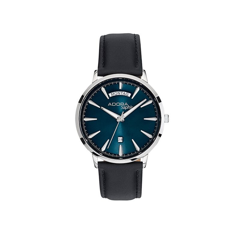 Adora Saphir Edelstahl Armbanduhr AS4794 Day/Date