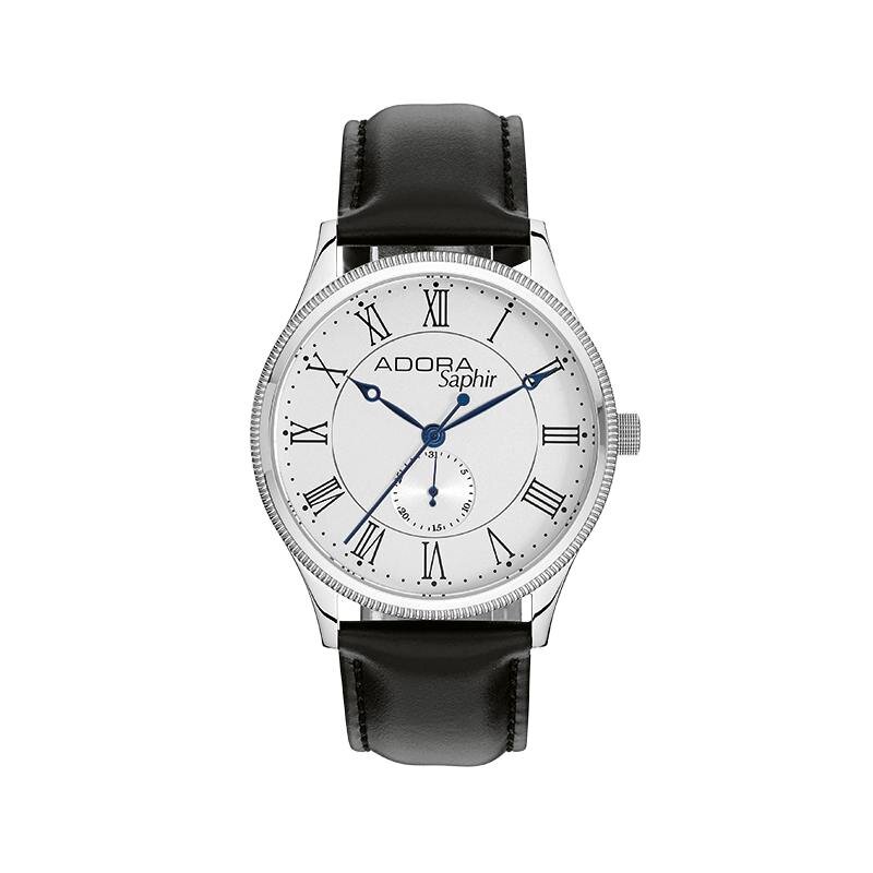 Adora Saphir Edelstahl Armbanduhr AS4726 Retrodesign