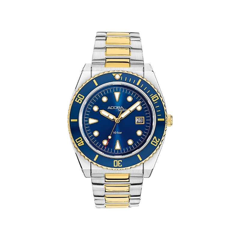 Adora Saphir Edelstahl Armbanduhr AS4748
