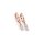 Scharniercreolen 925/-Silber roségold mit Zirkonia 13 x 2 mm