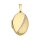 Anhänger Medaillon 333/- Gold bicolor oval matt/poliert 28 x 20 mm