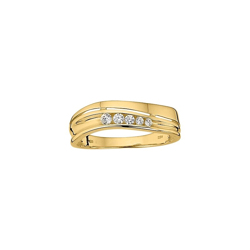 Damenring 333/- Gelbgold mit Zirkonia große Größe 66