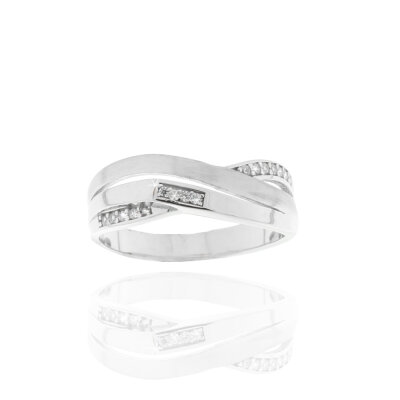 Ring,Silber,rhod.,matt/poliert,CZ