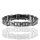 Armband Edelstahl geschwärzt, CZ schwarz, 20+2+2cm
