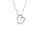 Viventy Kette mit Anhänger Herz 925/- Silber rhodiniert 30 Zirkonia