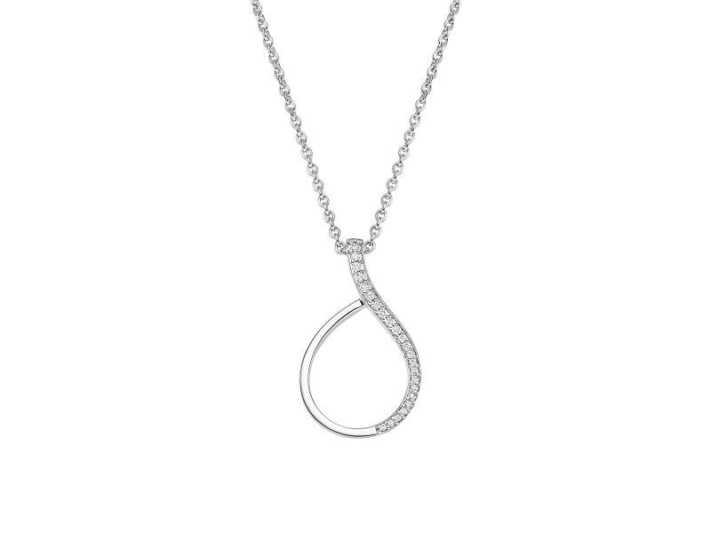 Viventy Anhänger mit Kette, 23 Zirkonia, Silber